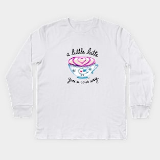 A Little Latte Kids Long Sleeve T-Shirt